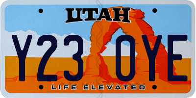 UT license plate Y230YE