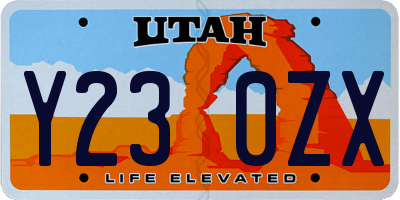 UT license plate Y230ZX