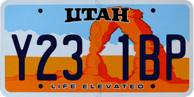 UT license plate Y231BP