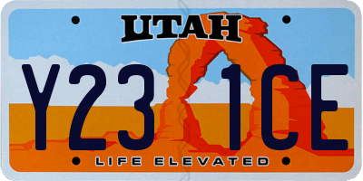 UT license plate Y231CE