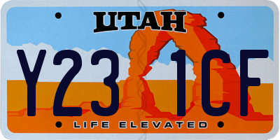 UT license plate Y231CF