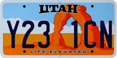 UT license plate Y231CN