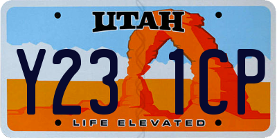 UT license plate Y231CP