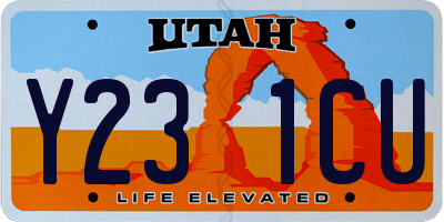 UT license plate Y231CU