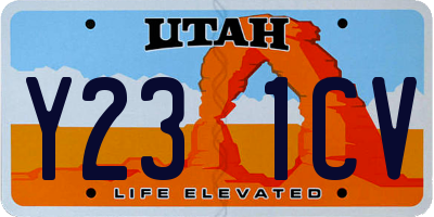 UT license plate Y231CV