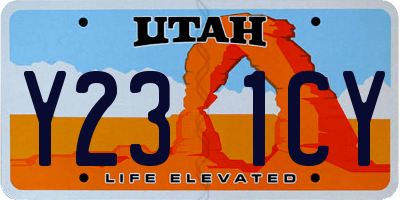 UT license plate Y231CY