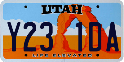 UT license plate Y231DA