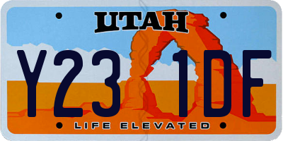 UT license plate Y231DF