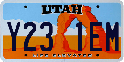 UT license plate Y231EM