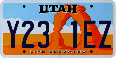 UT license plate Y231EZ