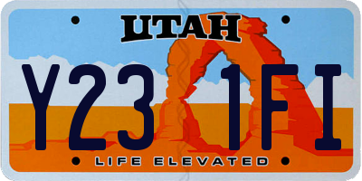 UT license plate Y231FI