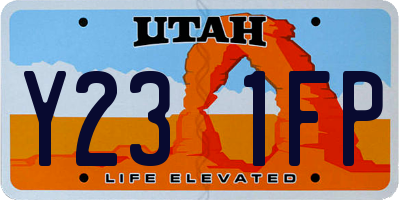 UT license plate Y231FP