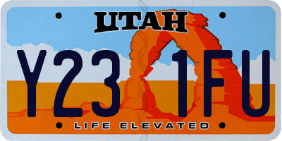 UT license plate Y231FU