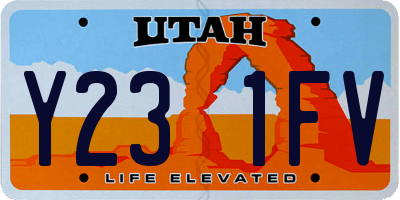 UT license plate Y231FV