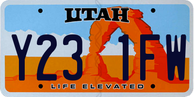 UT license plate Y231FW