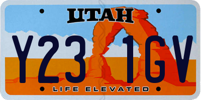 UT license plate Y231GV