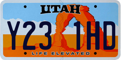 UT license plate Y231HD
