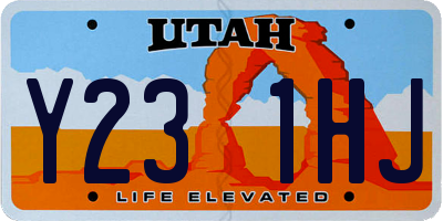 UT license plate Y231HJ