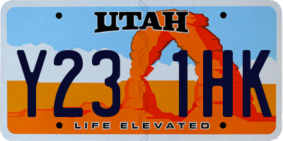 UT license plate Y231HK