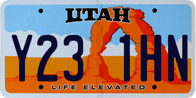 UT license plate Y231HN