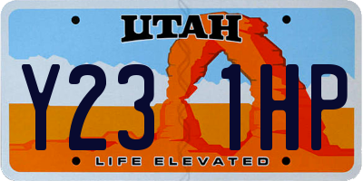 UT license plate Y231HP