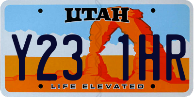UT license plate Y231HR