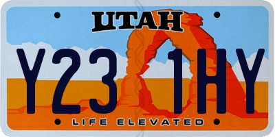 UT license plate Y231HY