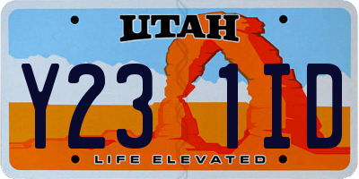 UT license plate Y231ID