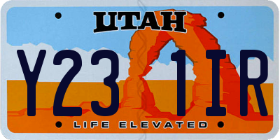 UT license plate Y231IR