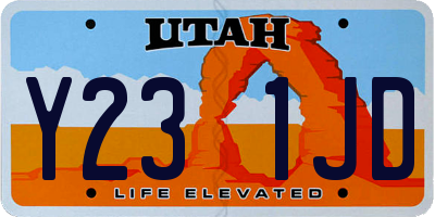 UT license plate Y231JD