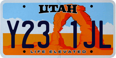UT license plate Y231JL