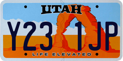 UT license plate Y231JP