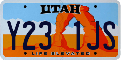 UT license plate Y231JS