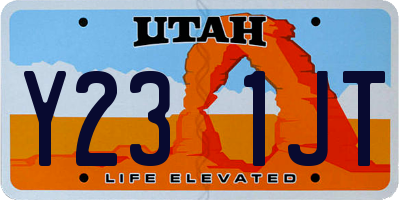 UT license plate Y231JT
