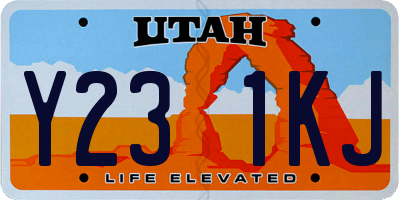 UT license plate Y231KJ
