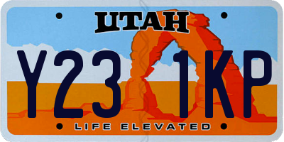 UT license plate Y231KP