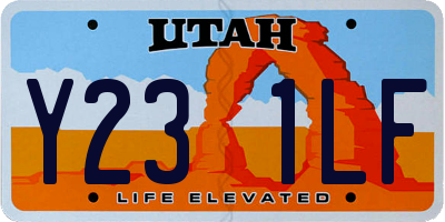 UT license plate Y231LF