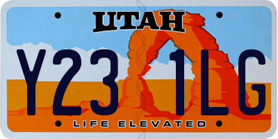 UT license plate Y231LG