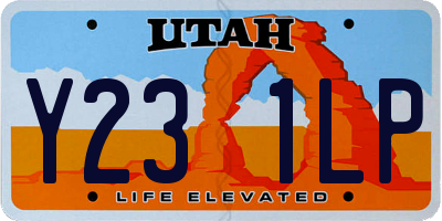 UT license plate Y231LP
