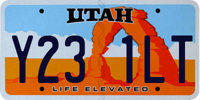 UT license plate Y231LT