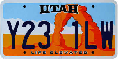UT license plate Y231LW