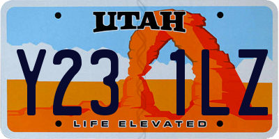 UT license plate Y231LZ
