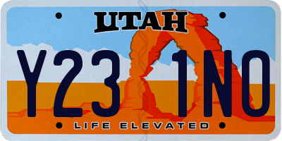 UT license plate Y231NO