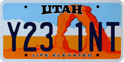 UT license plate Y231NT