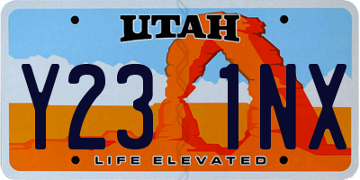 UT license plate Y231NX