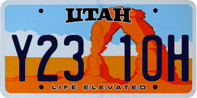 UT license plate Y231OH