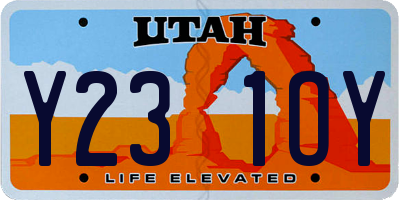 UT license plate Y231OY