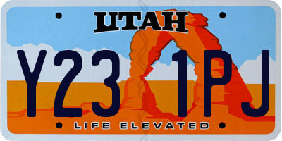 UT license plate Y231PJ