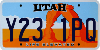 UT license plate Y231PQ