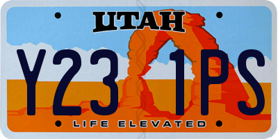 UT license plate Y231PS